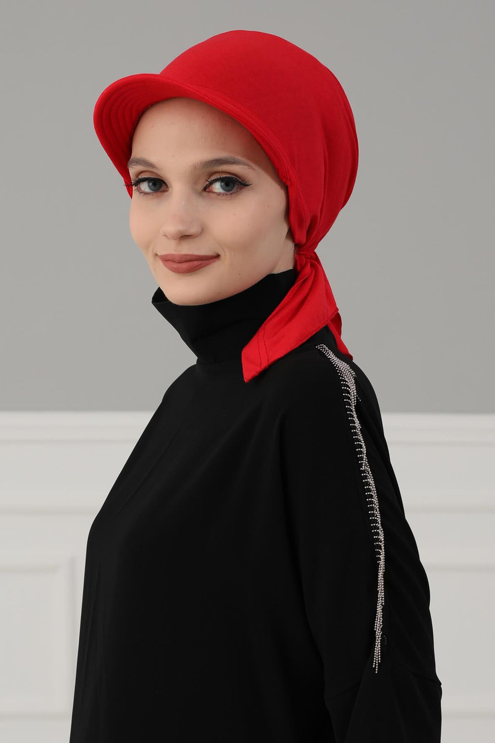Newsboy Visor Bandana Cover for Elegant Look, Stylish Cotton Women Bandana, Comfortable and Easy Wrap Chemo Headwear Visor Bonnet Cap,B-40 Fuchsia