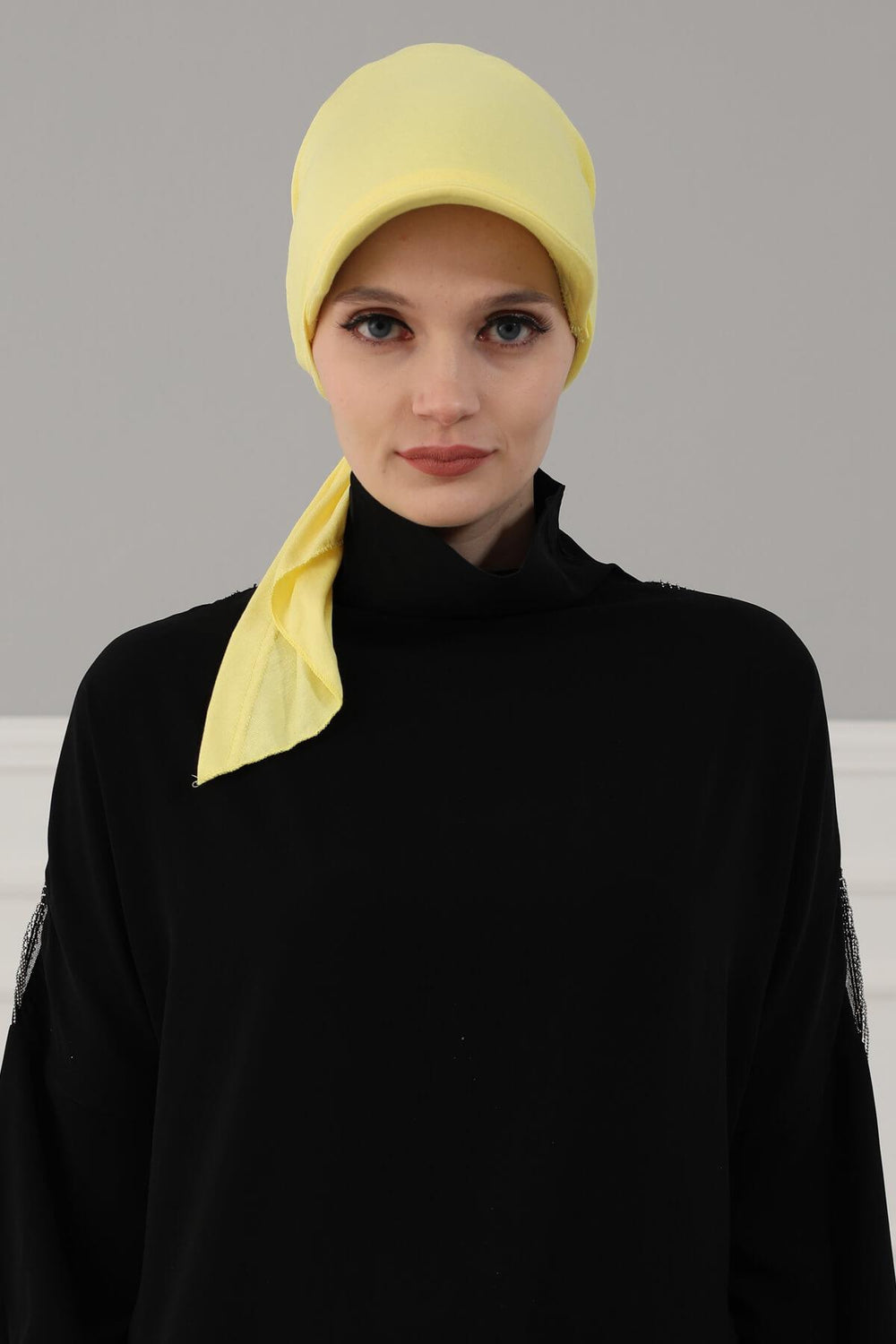 Newsboy Visor Bandana Cover for Elegant Look, Stylish Cotton Women Bandana, Comfortable and Easy Wrap Chemo Headwear Visor Bonnet Cap,B-40 Yellow