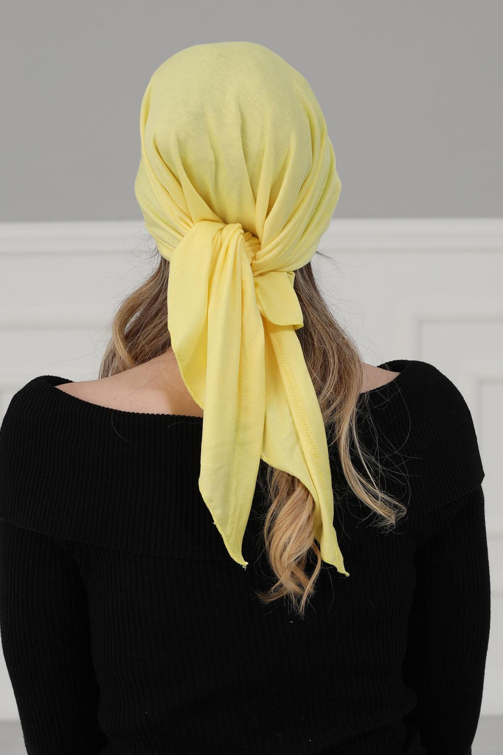 Newsboy Visor Bandana Cover for Elegant Look, Stylish Cotton Women Bandana, Comfortable and Easy Wrap Chemo Headwear Visor Bonnet Cap,B-40 Yellow