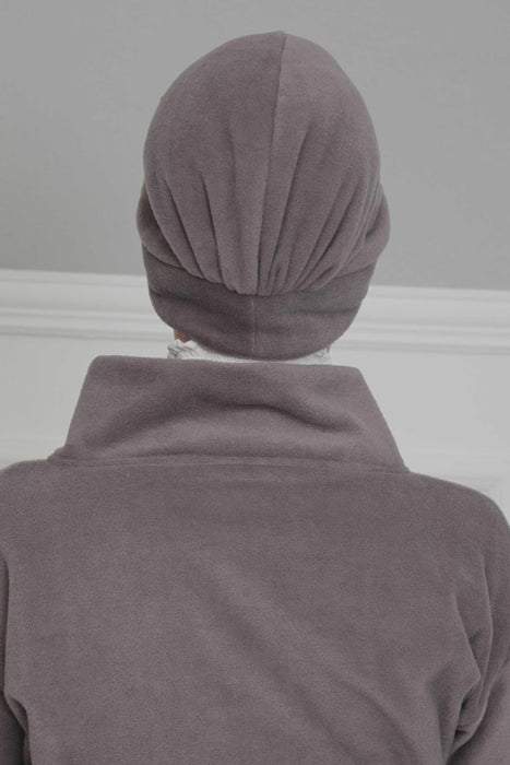 Newsboy Visor Cap Instant Turban Fleece Scarf Head Wrap Headwear Cap Bonnet For Women,B-30P