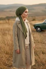 Non-Slip Practical Jersey Hijab Shawl,PS-60 Army Green