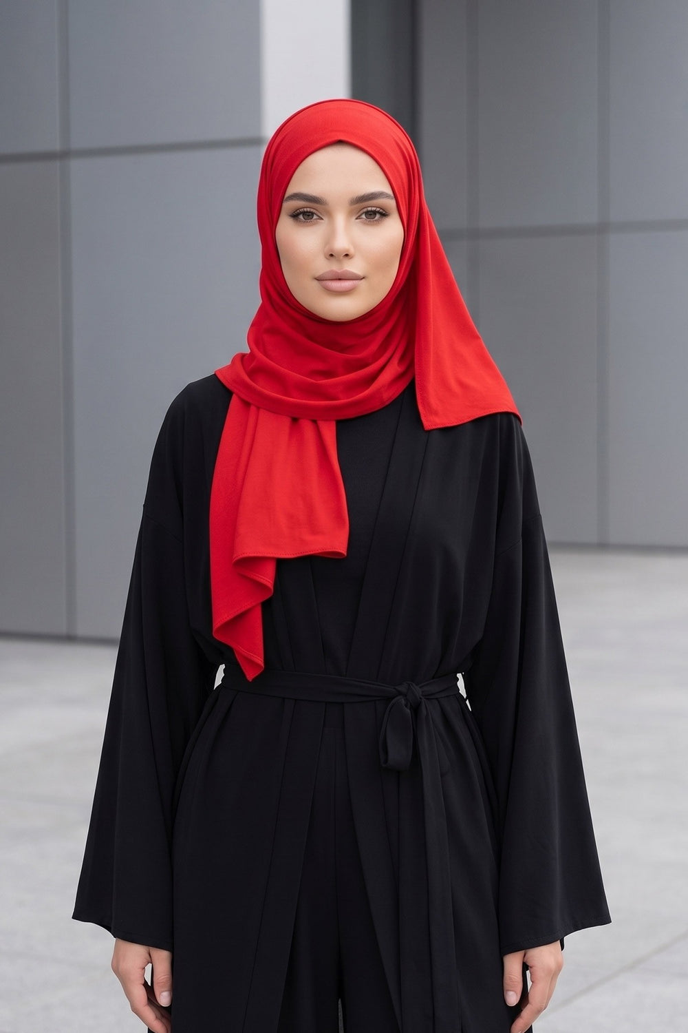 Non-Slip Practical Jersey Hijab Shawl,PS-60 Red