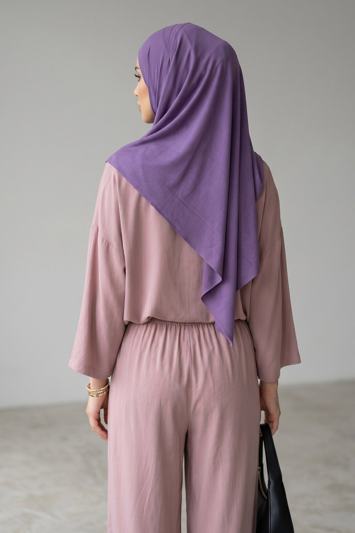 Non-Slip Practical Jersey Hijab Shawl,PS-60 Purple 2