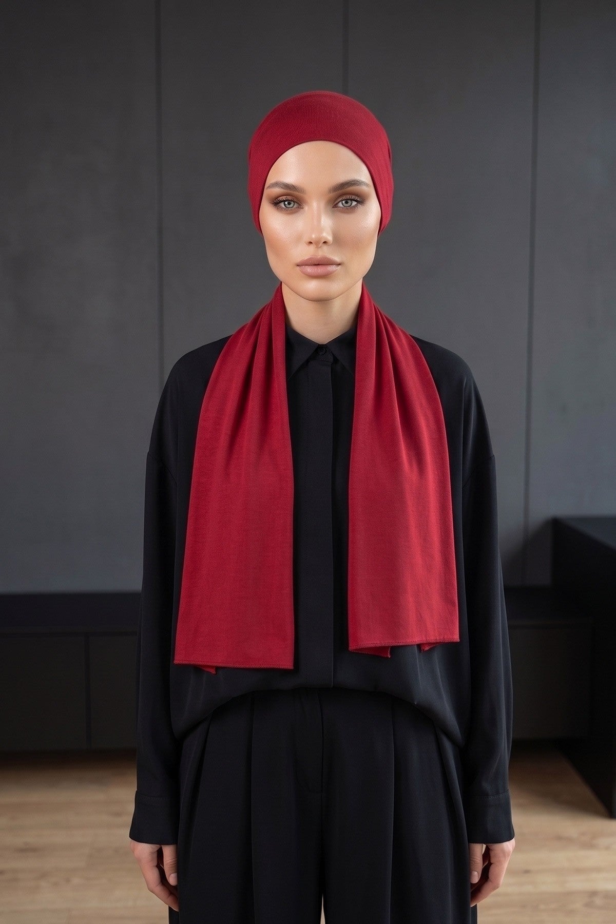 Non-Slip Practical Jersey Hijab Shawl,PS-60 Maroon