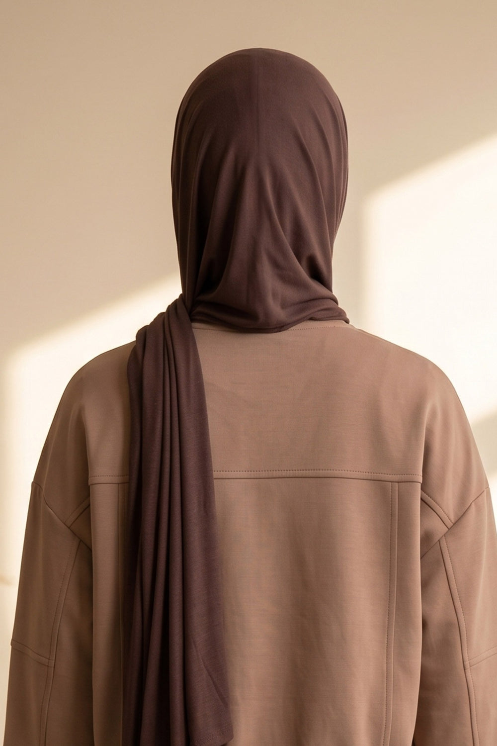 Non-Slip Practical Jersey Hijab Shawl,PS-60 Brown