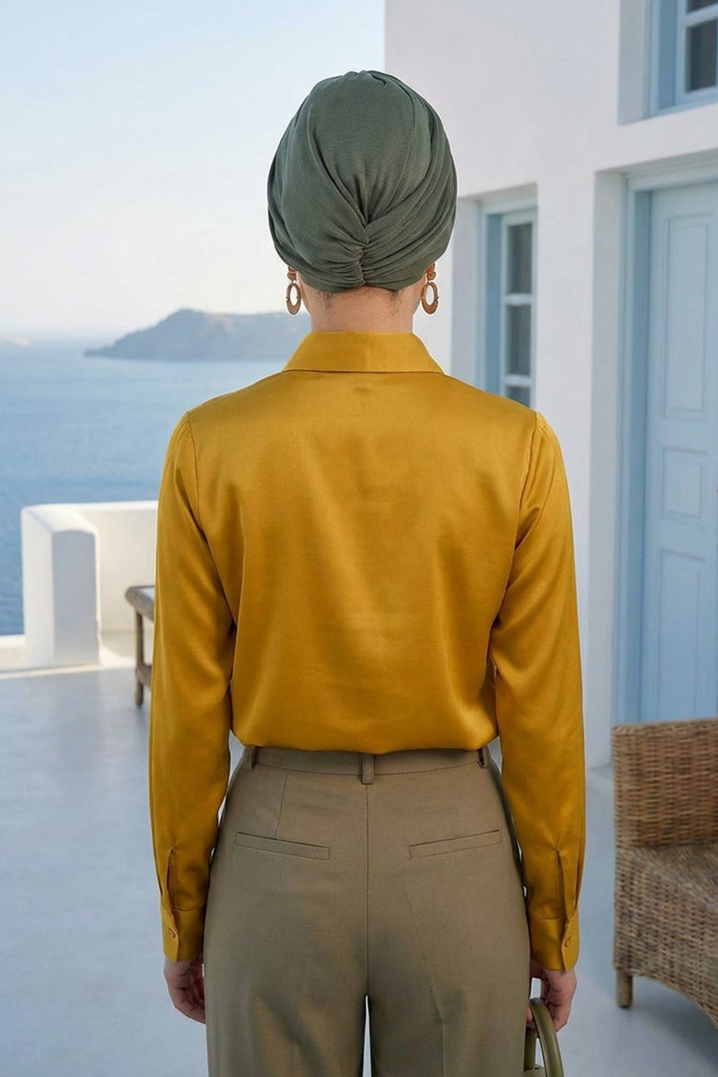 One Size Twist Front Bonnet Hijab, Soft Stretch Double Face Fabric Turban for Women, Modest All Seasons Underscarf Cap,B-9O