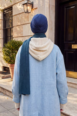 One Size Twist Front Bonnet Hijab, Soft Stretch Double Face Fabric Turban for Women, Modest All Seasons Underscarf Cap,B-9O