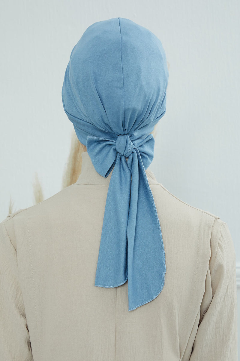 Plain Instant Turban Cotton Scarf Head Wrap, Belted Turban Bonnet for Women, Chic Design Instant Turban Hijab, Plain Chemo Bonnet Cap,B-31