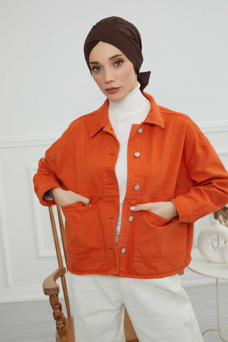 Plain Instant Turban Cotton Scarf Head Wrap, Belted Turban Bonnet for Women, Chic Design Instant Turban Hijab, Plain Chemo Bonnet Cap,B-31