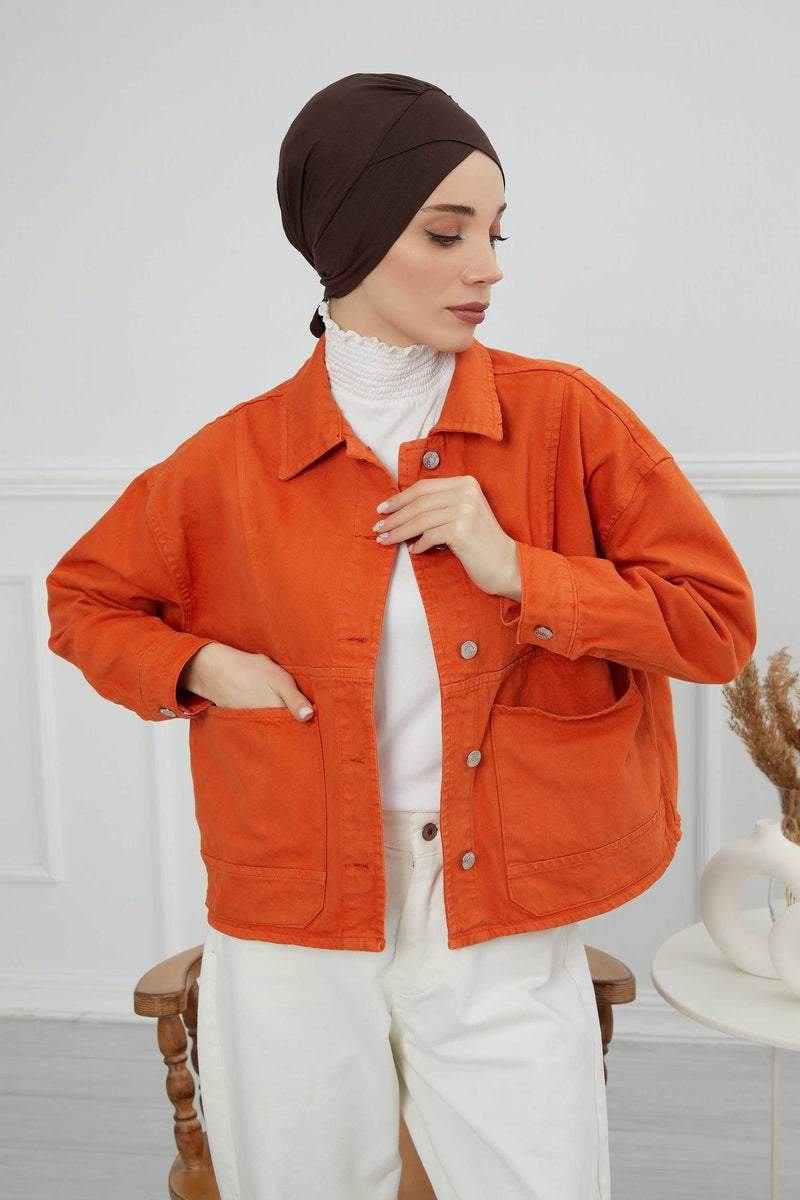 Plain Instant Turban Cotton Scarf Head Wrap, Belted Turban Bonnet for Women, Chic Design Instant Turban Hijab, Plain Chemo Bonnet Cap,B-31