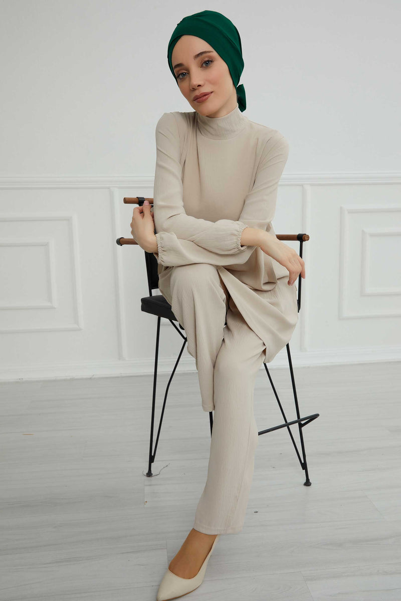 وشاح عمامة قطني سادة فوري للرأس، غطاء رأس عمامة بحزام للنساء، حجاب عمامة فوري بتصميم أنيق، قبعة بونيه كيميائي سادة، B-31