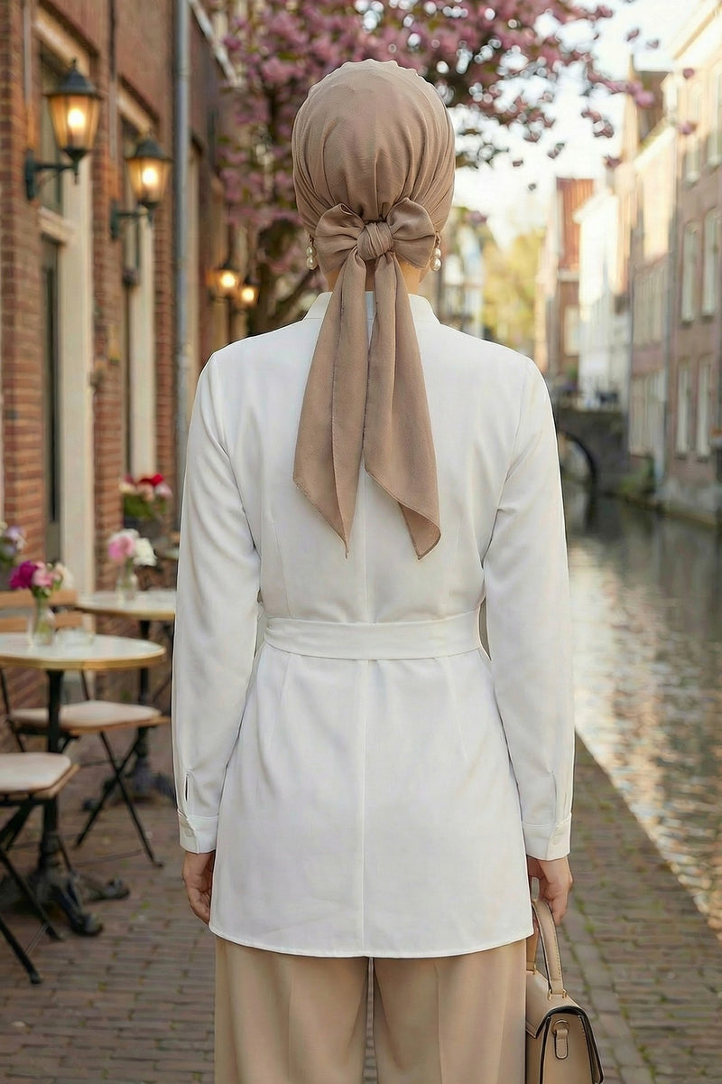 وشاح عمامة قطني سادة فوري للرأس، غطاء رأس عمامة بحزام للنساء، حجاب عمامة فوري بتصميم أنيق، قبعة بونيه كيميائي سادة، B-31