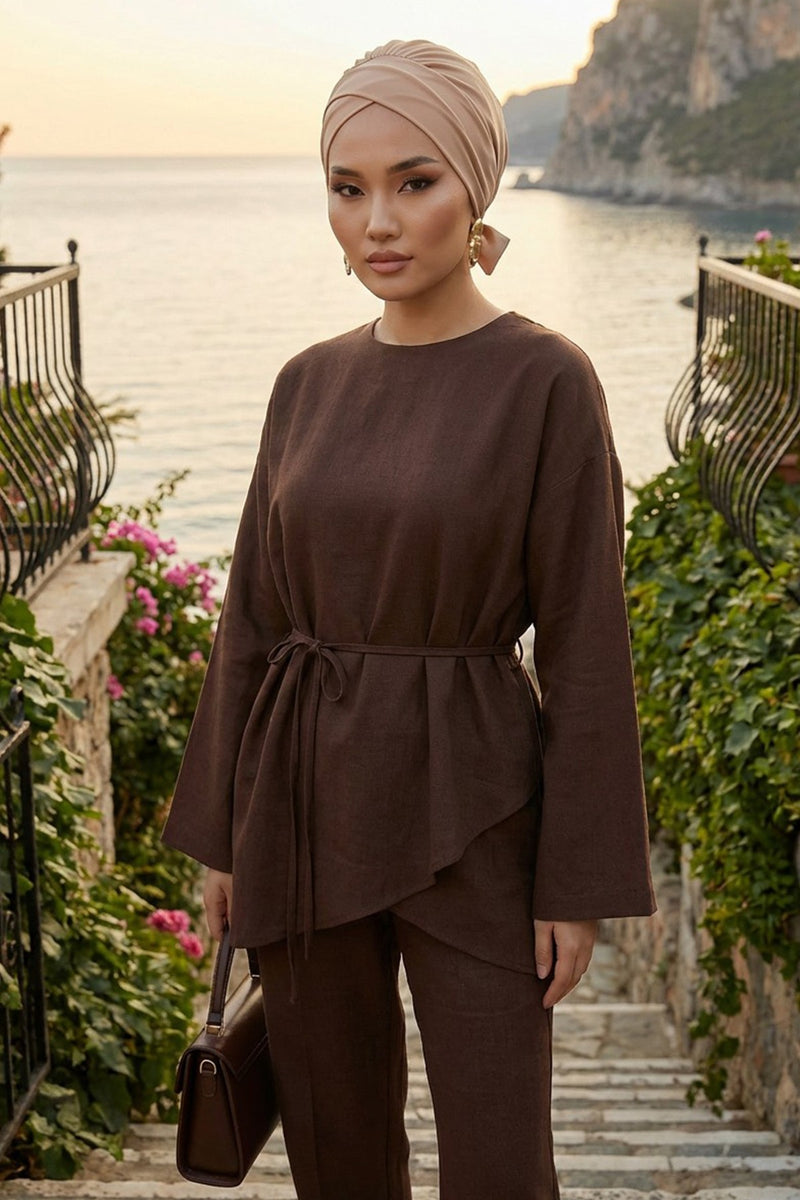 وشاح عمامة قطني سادة فوري للرأس، غطاء رأس عمامة بحزام للنساء، حجاب عمامة فوري بتصميم أنيق، قبعة بونيه كيميائي سادة، B-31