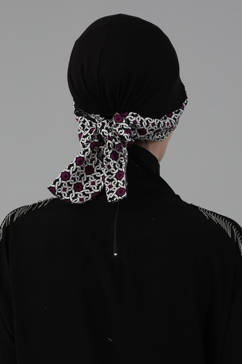 وشاح عمامة قطني سادة فوري للرأس، غطاء رأس عمامة بحزام للنساء، حجاب عمامة فوري بتصميم أنيق، قبعة بونيه كيميائي سادة، B-31