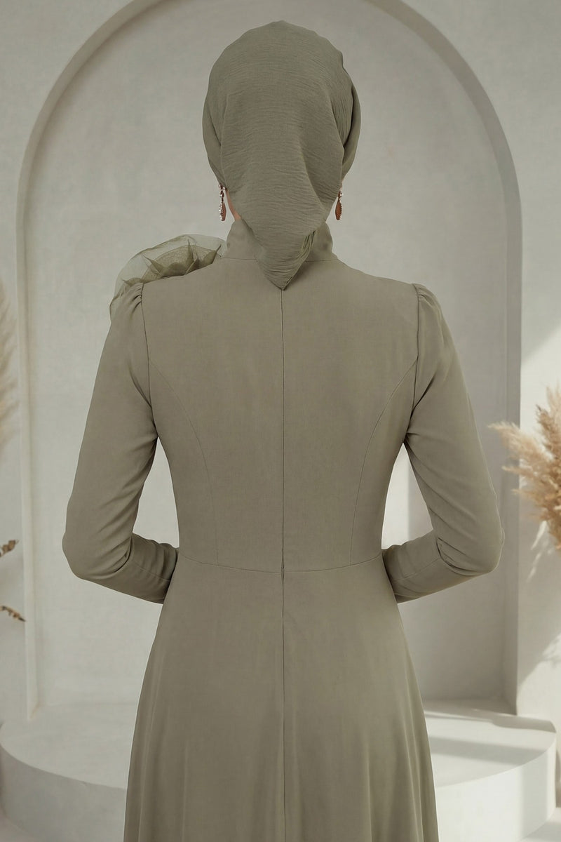 Pleated Aerobin Instant Turban for Women, Pre-Tied Modest Headwrap, Wrinkle-Resistant and Breathable Hijab Cap,HT-108A