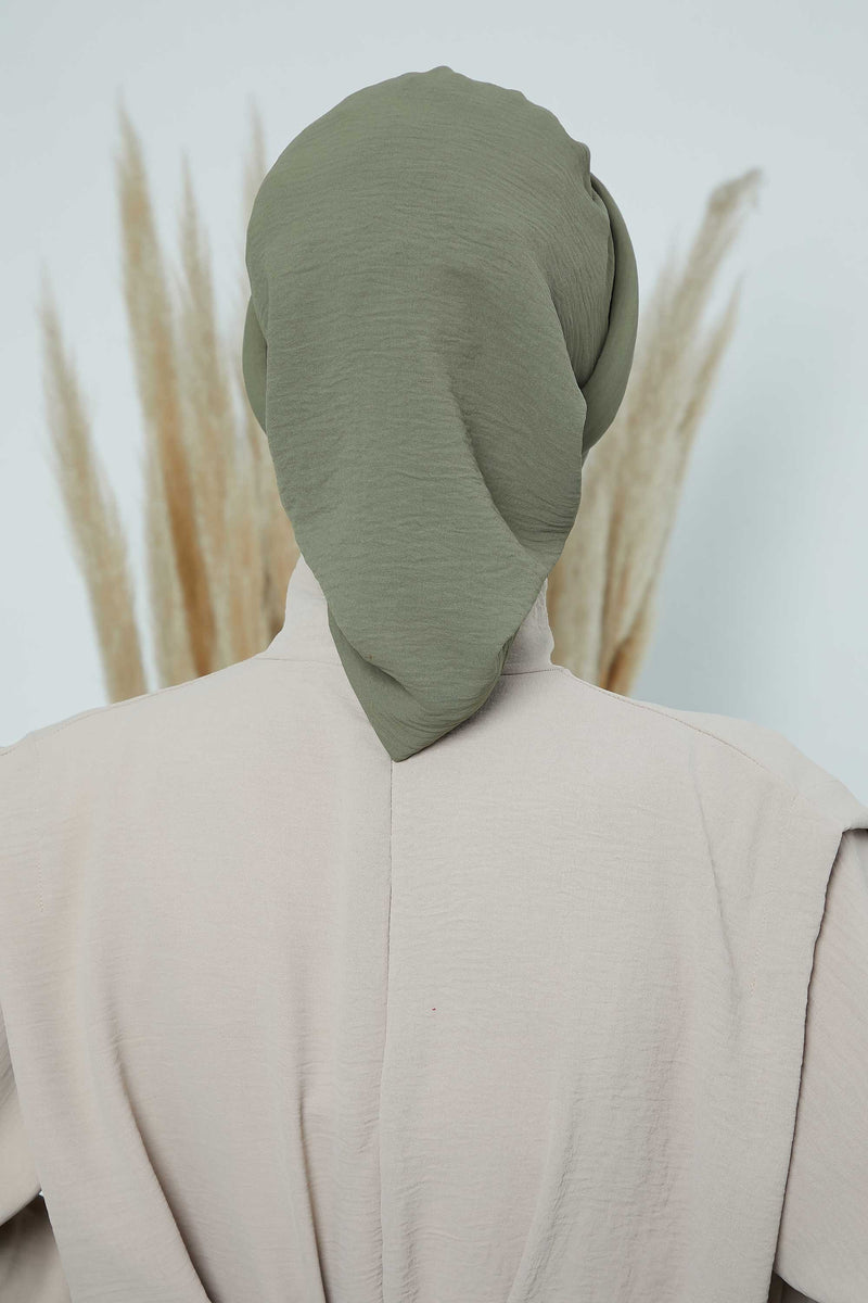 Pleated Aerobin Instant Turban for Women, Pre-Tied Modest Headwrap, Wrinkle-Resistant and Breathable Hijab Cap,HT-108A