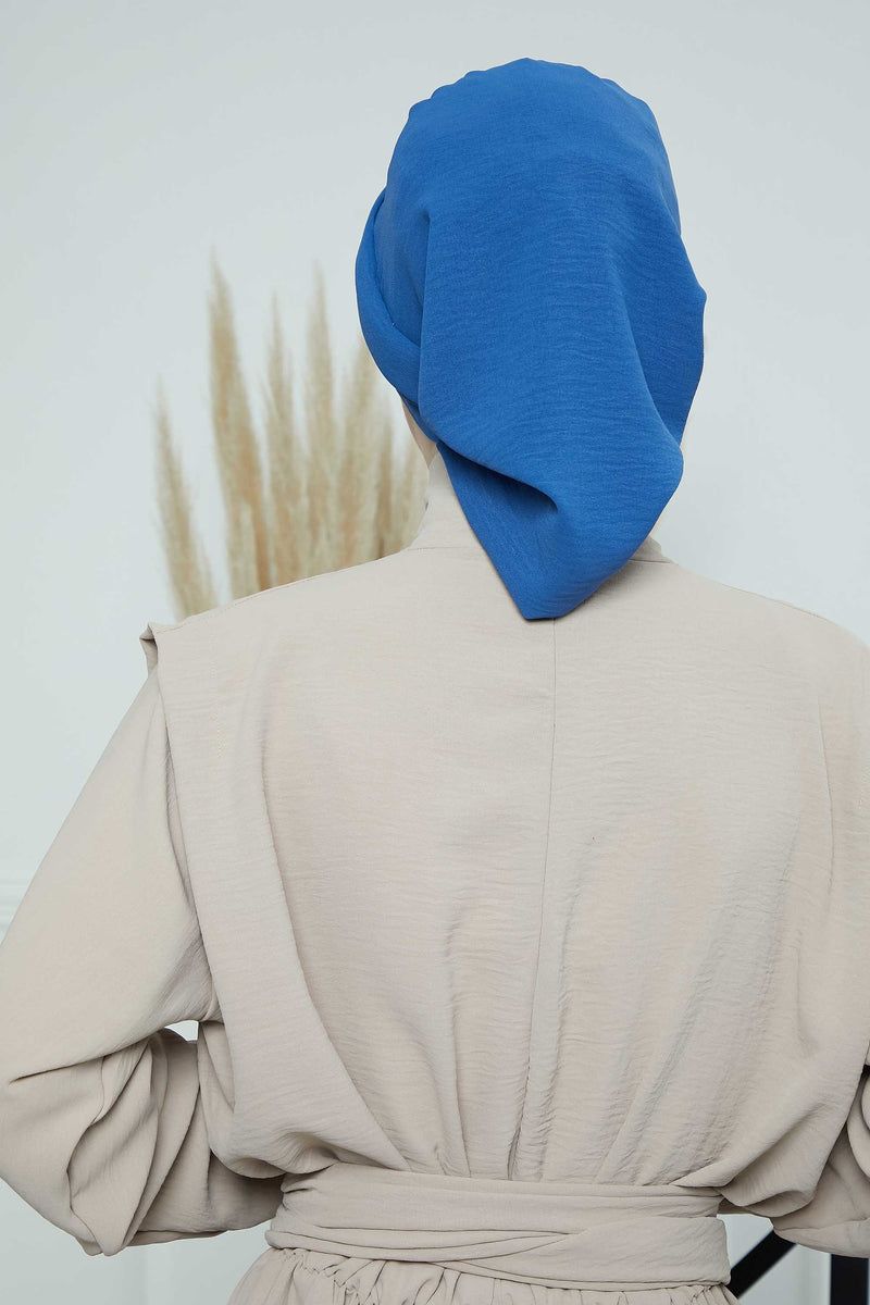 Pleated Aerobin Instant Turban for Women, Pre-Tied Modest Headwrap, Wrinkle-Resistant and Breathable Hijab Cap,HT-108A