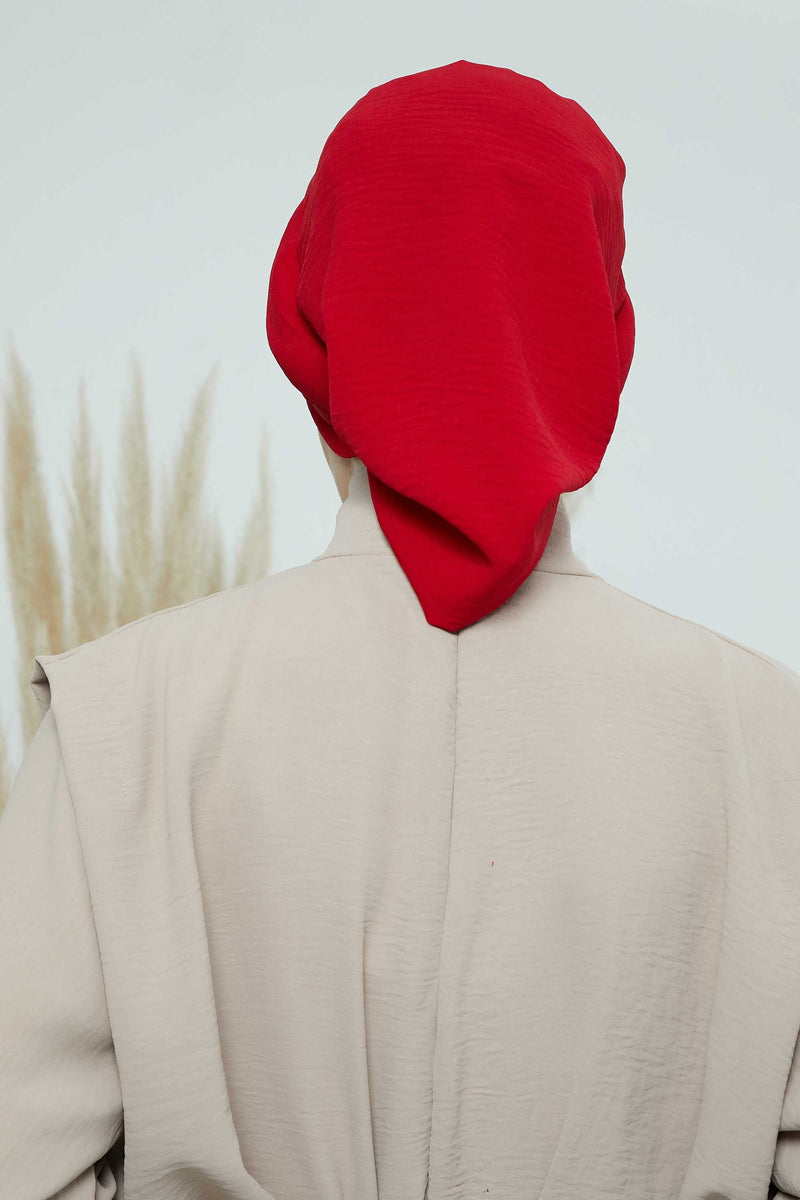 Pleated Aerobin Instant Turban for Women, Pre-Tied Modest Headwrap, Wrinkle-Resistant and Breathable Hijab Cap,HT-108A