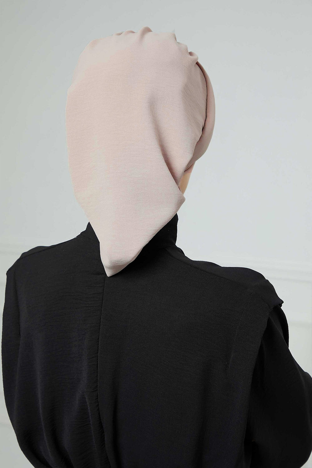 Pleated Aerobin Instant Turban for Women, Pre-Tied Modest Headwrap, Wrinkle-Resistant and Breathable Hijab Cap,HT-108A