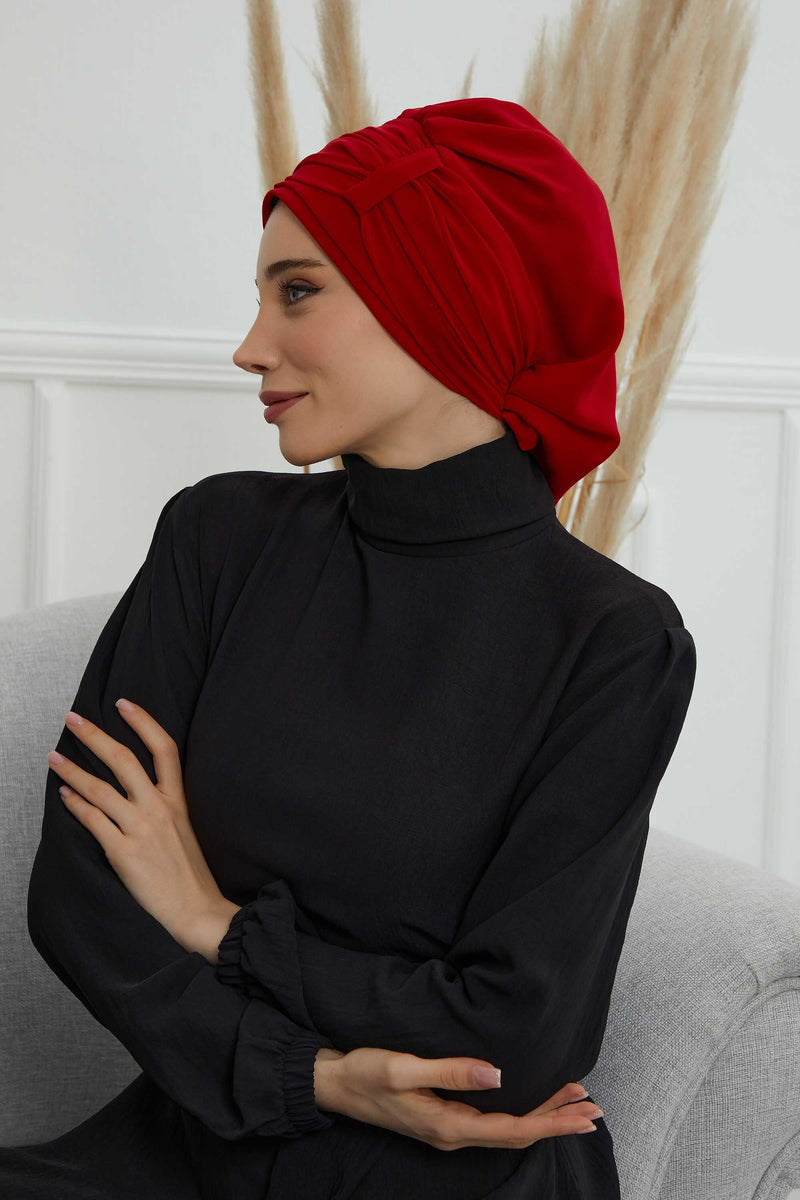 Instant Turban Chiffon Schal Kopf Turbane für Frauen Kopfbedeckung Stilvolles elegantes Design, HT-107