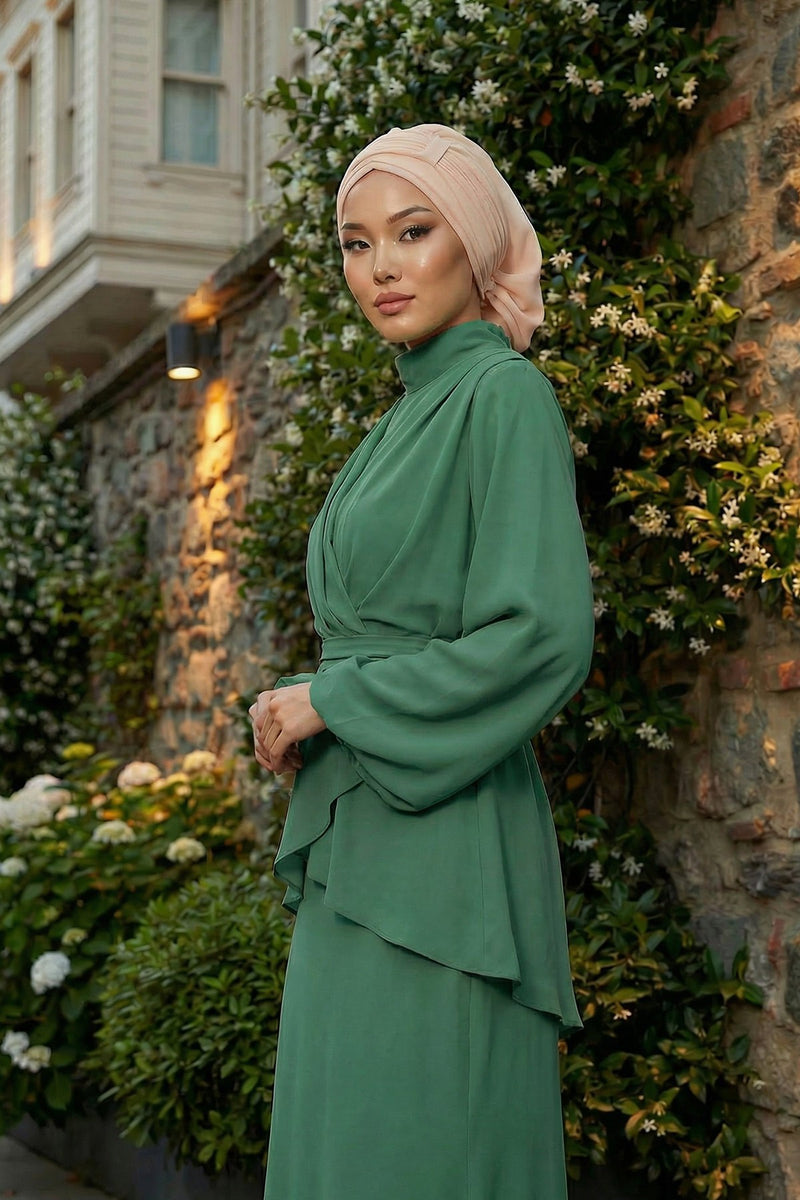 Instant Turban Chiffon Schal Kopf Turbane für Frauen Kopfbedeckung Stilvolles elegantes Design, HT-107