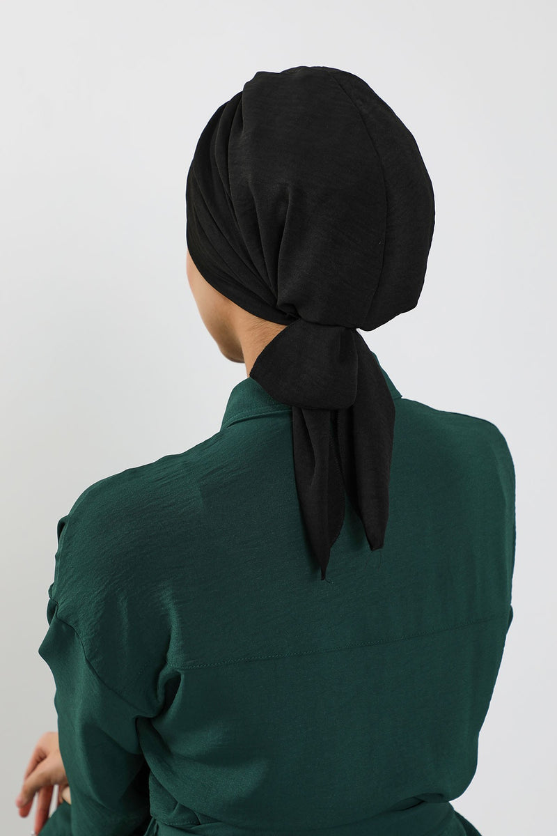 Pleated Instant Turban Aerobin Scarf Head Wrap, Belted Turban Bonnet for Women, Chic Design Instant Turban Hijab Chemo Headwear,B-86A