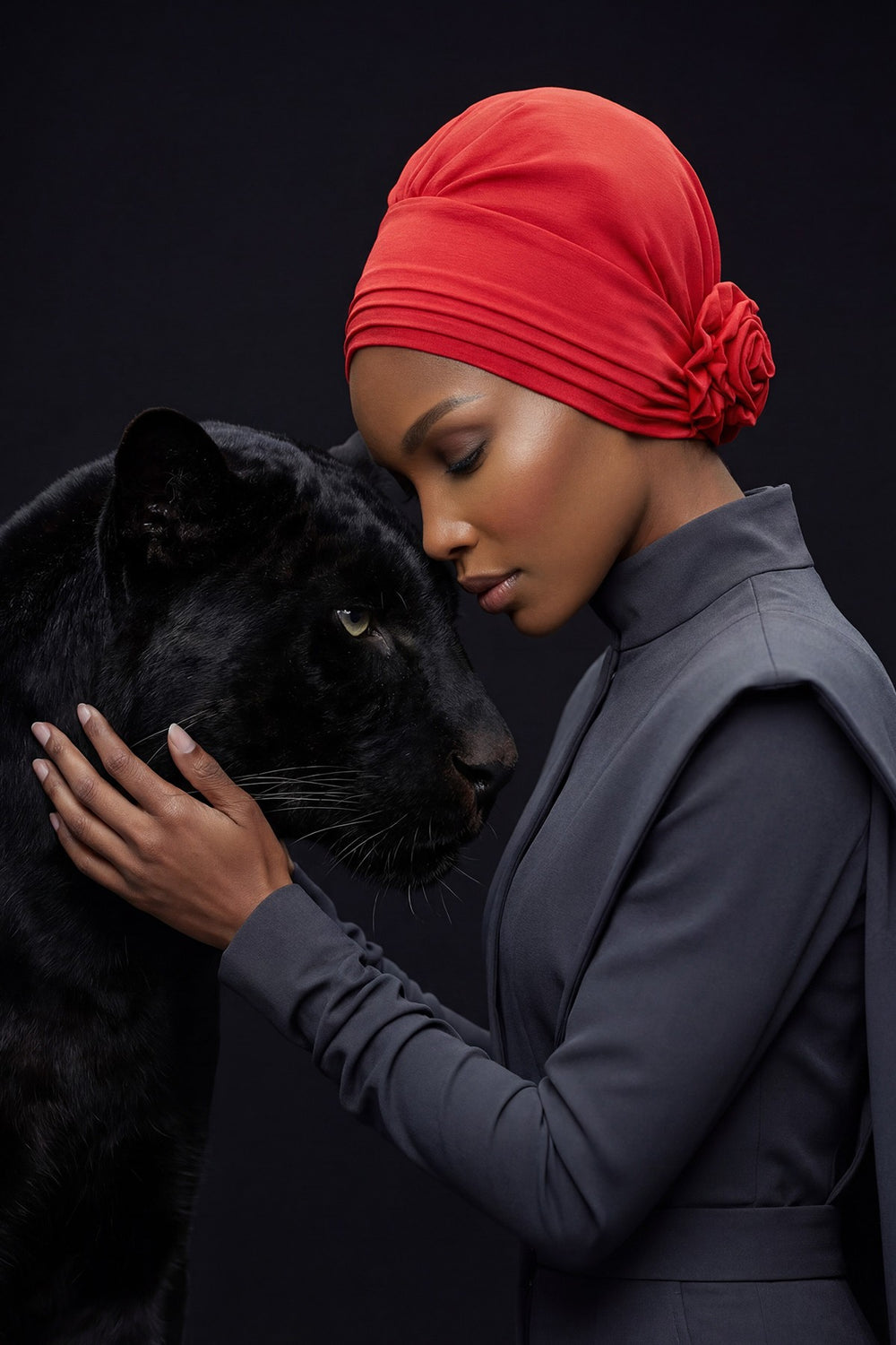 Pleated Instant Turban made from High Quality Aerobin Fabric, Wrinkle-Resistant Stylish Turban Hijab, Easy Wrap Chemo Bonnet Headwear,B-74A Red