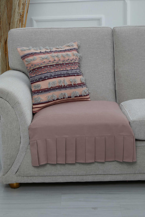 Pleated Reversible Knitted Polyester Decorative Armchair Shawl and Throw Blanket Furniture Protector Washable Cover for Family,KO-27