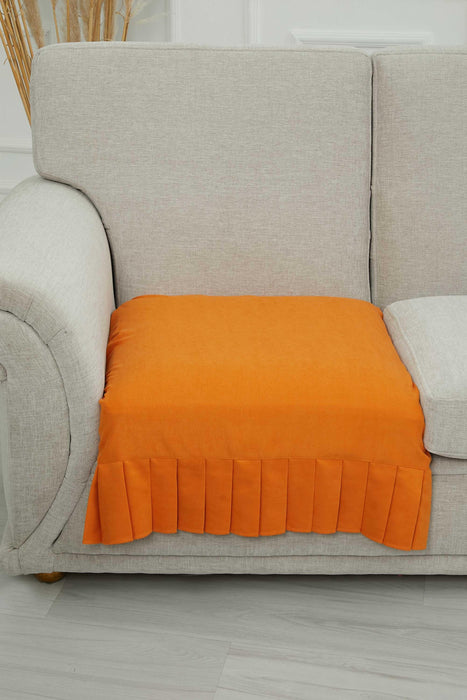 Pleated Reversible Knitted Polyester Decorative Armchair Shawl and Throw Blanket Furniture Protector Washable Cover for Family,KO-27