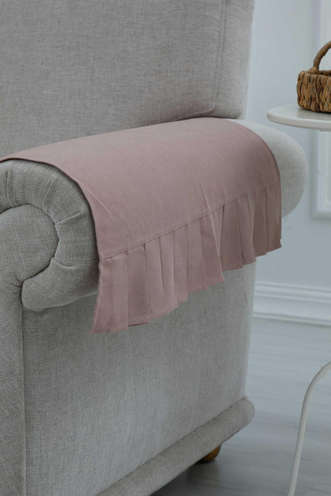 Pleated Reversible Knitted Polyester Decorative Sofa Shawl and Armrest Cover Set Furniture Protector Washable Couch Cover for Family,KTK-4
