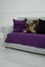 Pleated Reversible Knitted Polyester Decorative Sofa Shawl and Throw Blanket Furniture Protector Washable Couch Cover for Family,KO-29 Purple