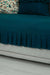 Pleated Reversible Knitted Polyester Decorative Sofa Shawl and Throw Blanket Furniture Protector Washable Couch Cover for Family,KO-29 Petrol Blue