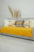 Pleated Reversible Knitted Polyester Decorative Sofa Shawl and Throw Blanket Furniture Protector Washable Couch Cover for Family,KO-29 Yellow