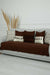 Pleated Reversible Knitted Polyester Decorative Sofa Shawl and Throw Blanket Furniture Protector Washable Couch Cover for Family,KO-29 Brown