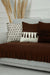 Pleated Reversible Knitted Polyester Decorative Sofa Shawl and Throw Blanket Furniture Protector Washable Couch Cover for Family,KO-29 Brown