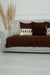 Pleated Reversible Knitted Polyester Decorative Sofa Shawl and Throw Blanket Furniture Protector Washable Couch Cover for Family,KO-29 Brown