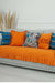 Pleated Reversible Knitted Polyester Decorative Sofa Shawl and Throw Blanket Furniture Protector Washable Couch Cover for Family,KO-29 Orange