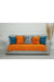 Pleated Reversible Knitted Polyester Decorative Sofa Shawl and Throw Blanket Furniture Protector Washable Couch Cover for Family,KO-29 Orange
