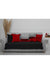 Pleated Reversible Knitted Polyester Decorative Sofa Shawl and Throw Blanket Furniture Protector Washable Couch Cover for Family,KO-29 Black