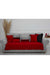Pleated Reversible Knitted Polyester Decorative Sofa Shawl and Throw Blanket Furniture Protector Washable Couch Cover for Family,KO-29 Red