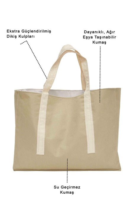 Polyamide Canvas Hand Shoulder Daily Tote Bag with Front Pocket Shopping Bag,C-11