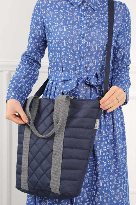 Polyamide Canvas Quilted Hand Shoulder Bag with Inner Pocket Casual Large Capacity Messenger Bag Daily Travel Shopping Bag,C-32