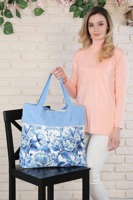 Polyester Hand Shoulder Bag for Women Tote Bag Casual Daily Bag Patterned Fabric Large Capacity,C-2A