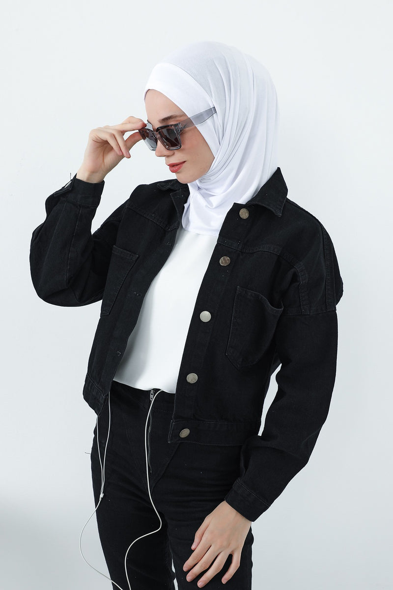 Practical Cotton Bonnet with Built-In Neck Cover and Ear Access, Full-Coverage Hijab Bonnet with Ear Access Points,B-94