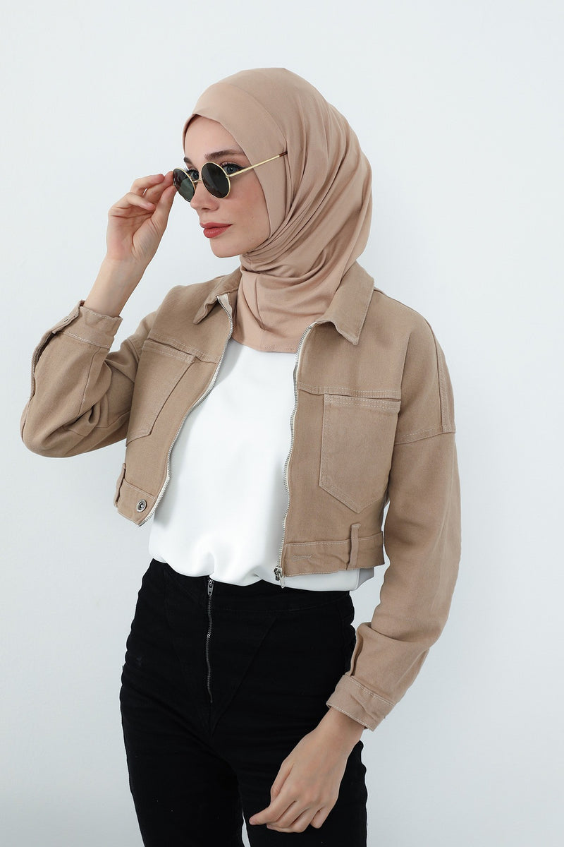 Practical Cotton Bonnet with Built-In Neck Cover and Ear Access, Full-Coverage Hijab Bonnet with Ear Access Points,B-94