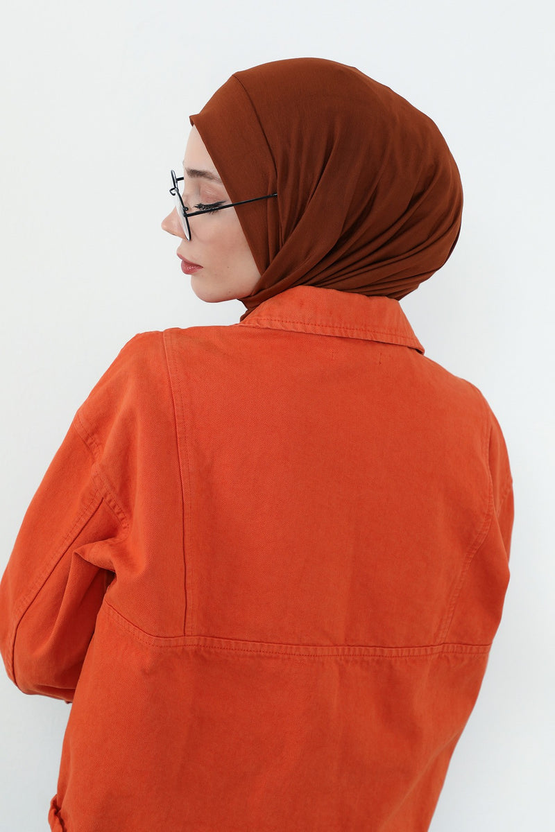 Practical Cotton Bonnet with Built-In Neck Cover and Ear Access, Full-Coverage Hijab Bonnet with Ear Access Points,B-94