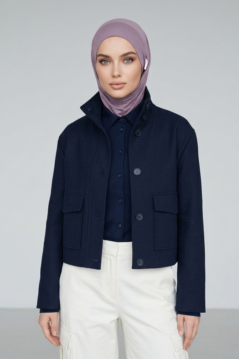 Practical Cotton Bonnet with Built-In Neck Cover and Ear Access, Full-Coverage Hijab Bonnet with Ear Access Points,BE-TG-B-94