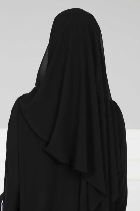 Practical Instant Chiffon Shawl with Elegant Stone Accessories Bridal, Wedding Hijab Modesty Turban Cap,CPS-504