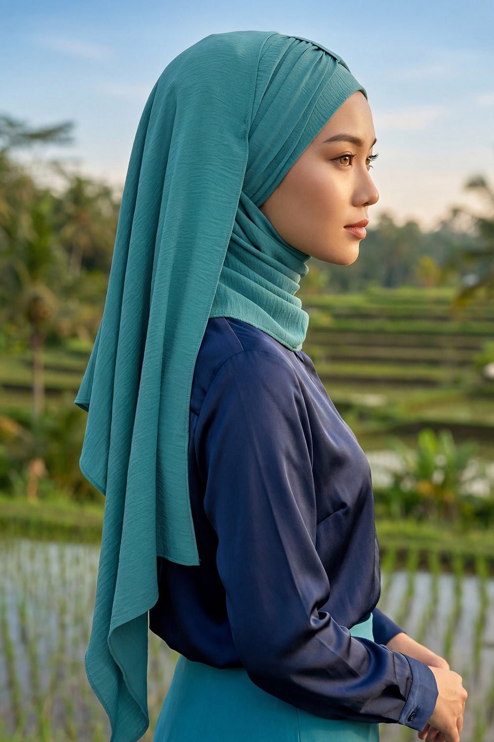 Practical Stylish Aerobin Shawl for Women, Effortless Aerobin Instant Shawl, Breathable Pleated Women Shawl Headscarf Lightweight,CPS-91 Mint Green