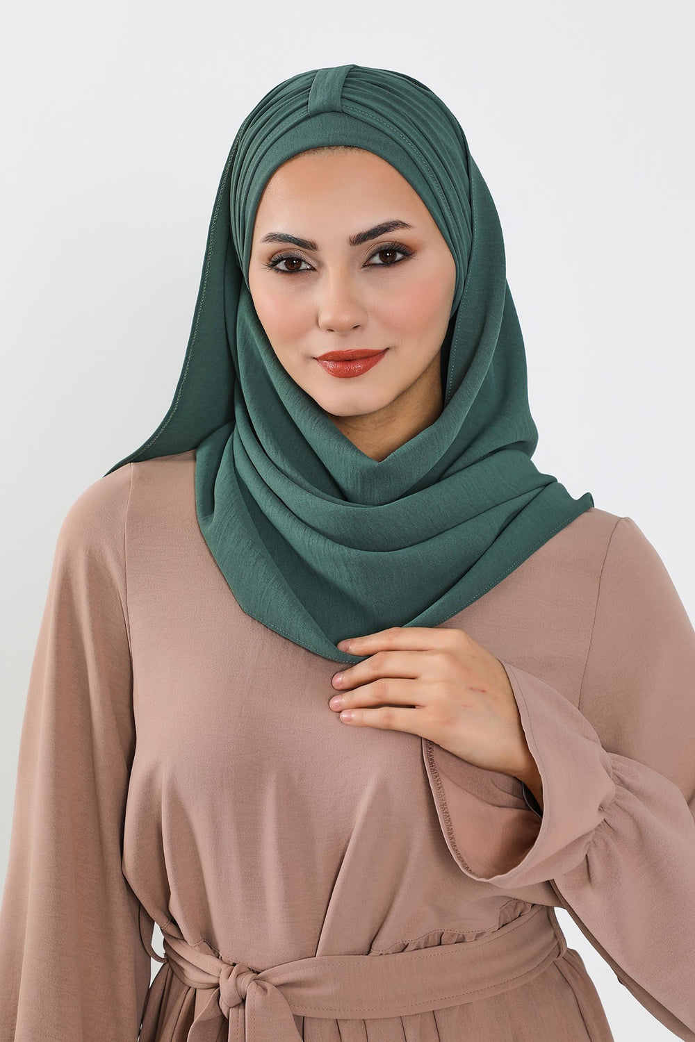 Practical Stylish Aerobin Shawl for Women, Effortless Aerobin Instant Shawl, Breathable Pleated Women Shawl Headscarf Lightweight,CPS-91 Light Green